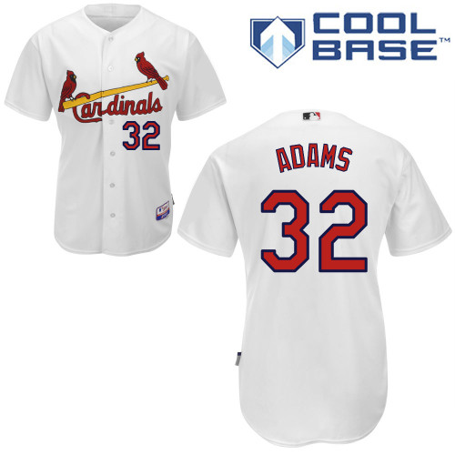 Matt Adams #32 mlb Jersey-St Louis Cardinals Women's Authentic Home White Cool Base Baseball Jersey